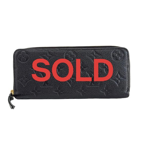 LOUIS VUITTON Portefeuille Clmence Noir Monogram Empreinte - 492-052025